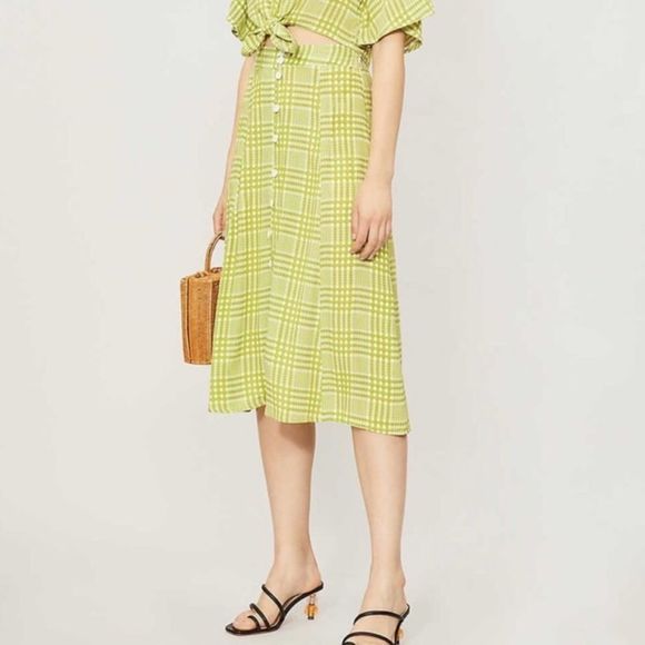 NWT FAITHFULL THE BRAND High-waist Midi Skirt - Picture 9 of 14